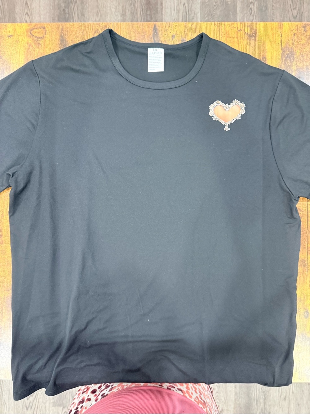 Black Heart Logo Crew Neck T-Shirt